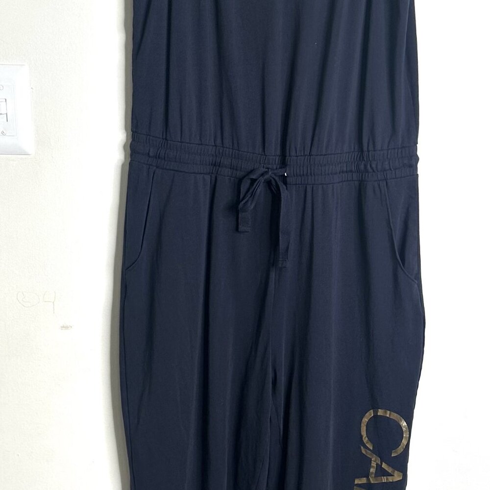 Calvin Klein Women's Sleeveless Jumpsuit with V-Neck and Classic Logo - Picture 6 of 6